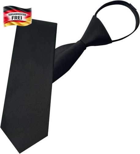 Schwarze clip krawatte für - schwarze, clip-krawatte